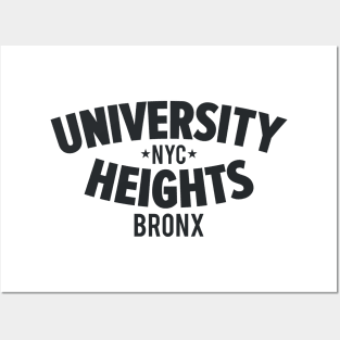 University Heights Bronx Typography Tee Posters and Art